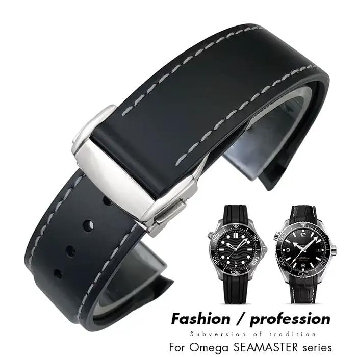Bracelet de montre en caoutchouc et silicone souple