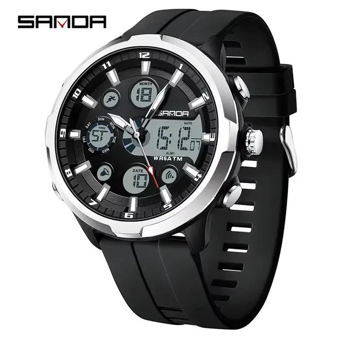 SANDA 9053 50M montre-bracelet à Quartz étanche pour homme Relogios Masculino G sport militaire montres pour hommes montre numérique de luxe