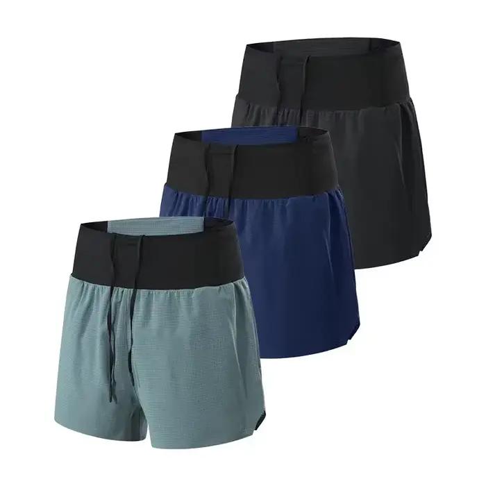 Short de Marathon 2 en 1 à doublure triangulaire pour hommes