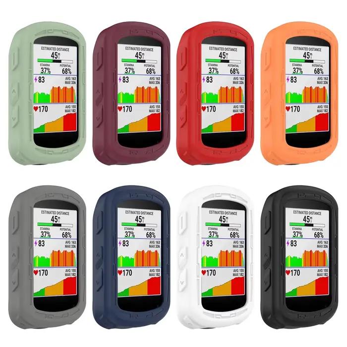 Étui 2 en 1 + Glass-2Pcs guatémaltèque pour Garmin Edge 540 / 840 GPS Vélo Chronomètre Protecteur d'écran Film de verre et housse en silicone