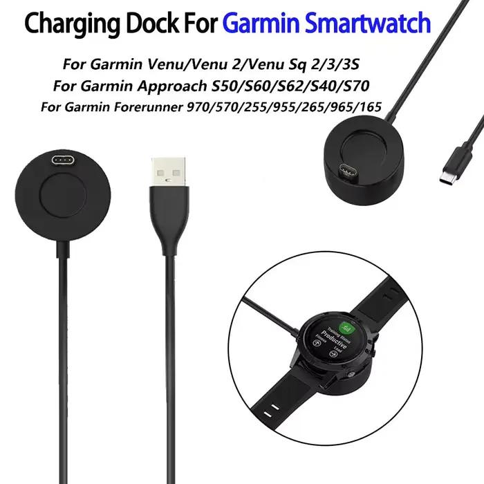 Chargeur compatible avec Garmin Fenix 5/5S/5X/6/6S/6X/7/7S/7X