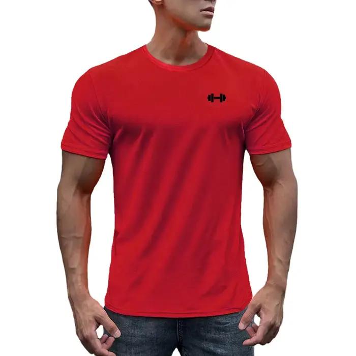 T-Shirts de Course Décontractés pour Hommes Respirants Polyester Manches Courtes Musculation Gym Occasions Spéciales