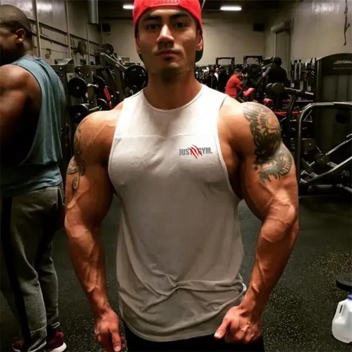 Gilets de course hommes coton décontracté confortable Fitness entraînement ample débardeurs de gymnastique été sans
