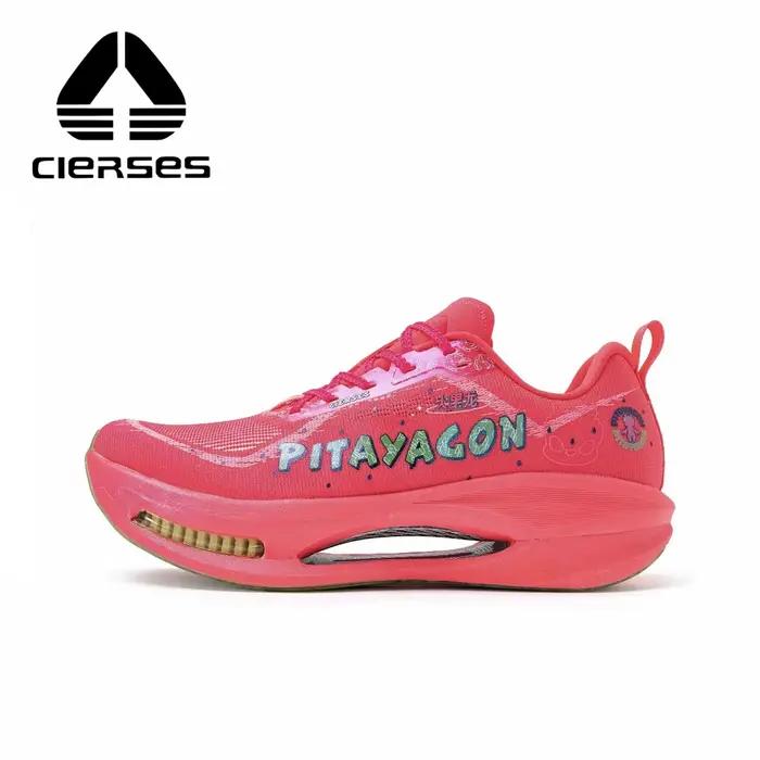 CIERSES chaussures de course Marathon pleine longueur en carbone pour hommes avec Absorption des chocs et stabilité chaussures de sport demi-taille 2445