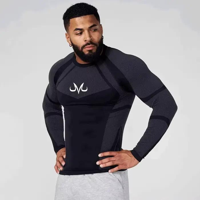 T-shirts de compression pour hommes – Vêtements de sport et d'entraînement en extérieur – Hauts respirants pour la course et l'exercice