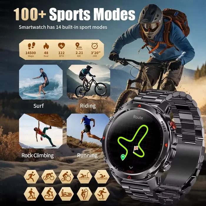 Forerunner 570 GPS montre intelligente 3ATM étanche AMOLED écran MULTI-bande GNSS boussole altimètre lampe de poche sport Smartwatch hommes