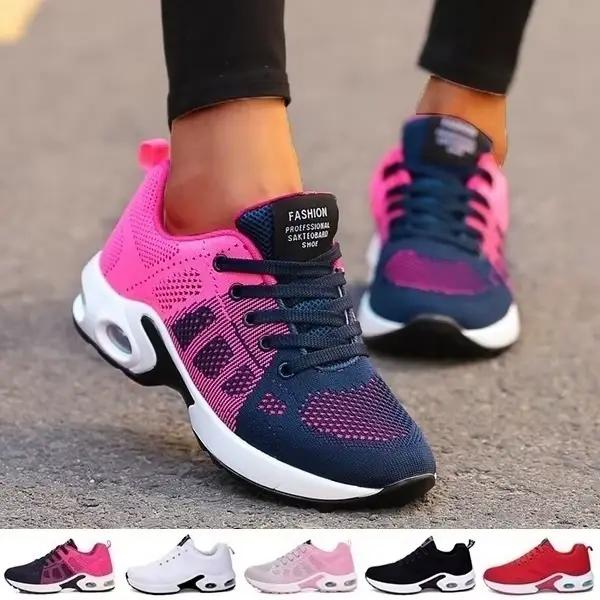 Chaussures de course femmes décontractées respirantes en plein air légères baskets de sport pour déplacement quotidien et courses libertés