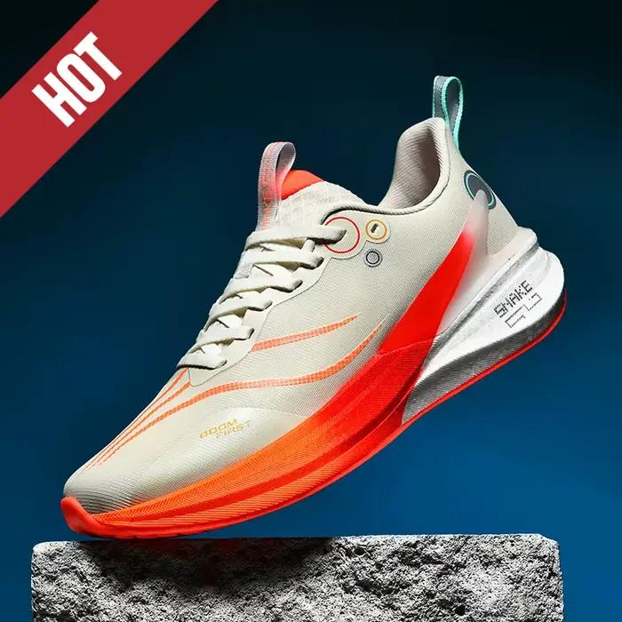 Marathon hommes sport chaussures de course coussin d'air respirant léger confortable hommes athlétique extérieur baskets plaque de carbone