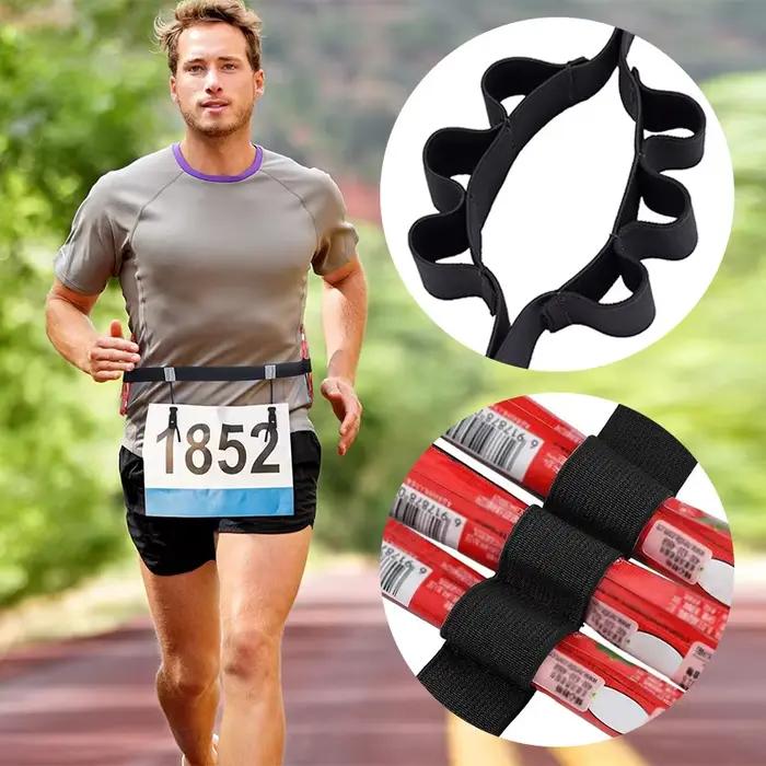 Ceinture de course en plein air, ceinture porte-dossard pour marathon, accessoires de fitness pour la gym, ceinture de sport élastique réglable