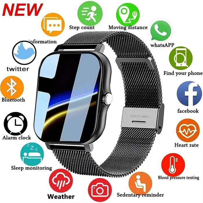 LAXASFIT 2025 nouvelle montre intelligente pour hommes femmes cadeau plein écran tactile sport Fitness