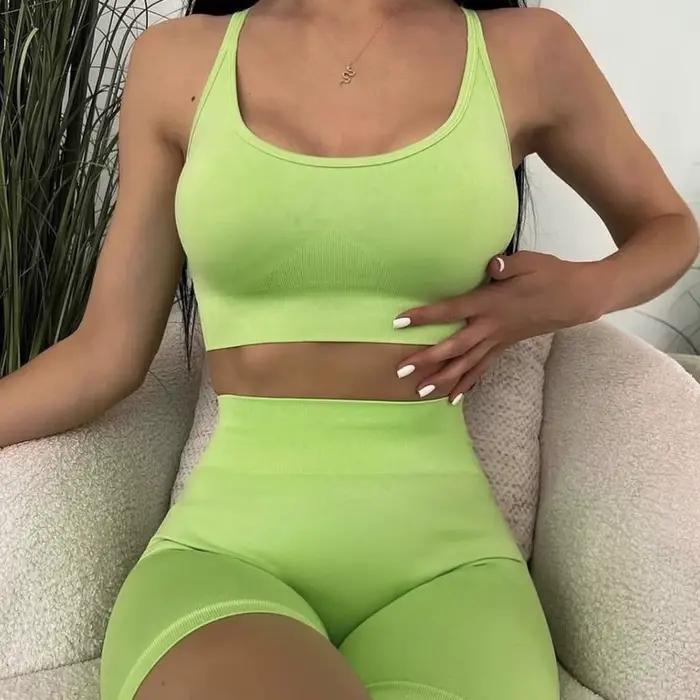 Vêtements d'entraînement sans couture pour femmes, vêtements de sport