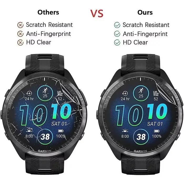 Film Hydrogel pour montre Garmin Forerunner 165 970 965 945 935 220 225 230 235 255s 735XT 620 630