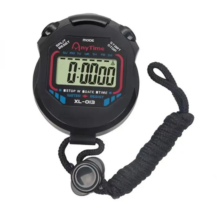 Chronomètre numérique professionnel classique avec écran LCD portable et cordon