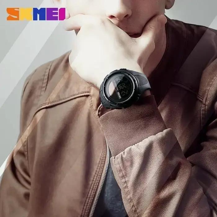 SKMEI 1405 solaire pour l'alimentation alarme environnementale mâle horloge reloj hombre hommes montres lumineuses