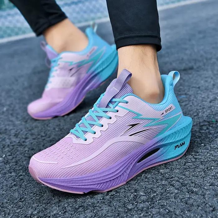Chaussures de course pour femmes grandes tailles avec technologie de plaque en carbone