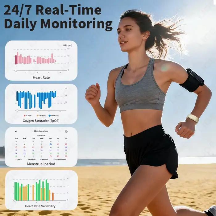 ECG PPG sans écran montre intelligente sport en plein air Fitness moniteur de fréquence cardiaque 1ATM étanche hommes Bracelet intelligent pour Andrio IOS nouveau