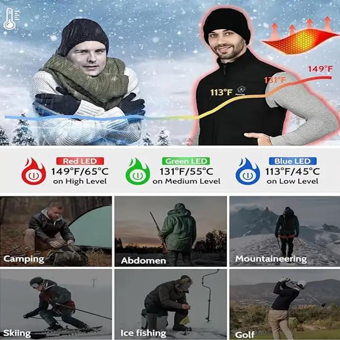 Gilet chauffant hommes femmes vestes chauffantes électriques vêtements de sport manteau
