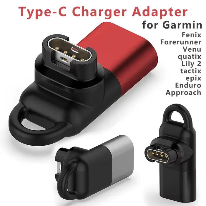 Adaptateur de charge Type-C compatible avec les modèles Garmin Fenix 7