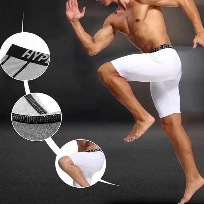 Short de course homme en polyester compressé pour entraînement sportif et récupération rapide occasions de course à pied et fitness