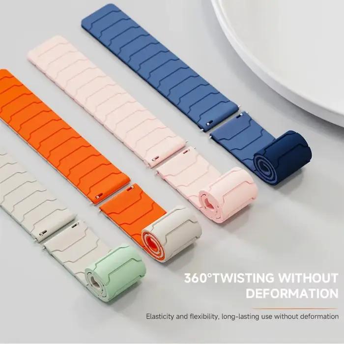 Bracelet magnétique en silicone 20 mm 22 mm pour Garmin Forerunner 170 70 165 970 965 255
