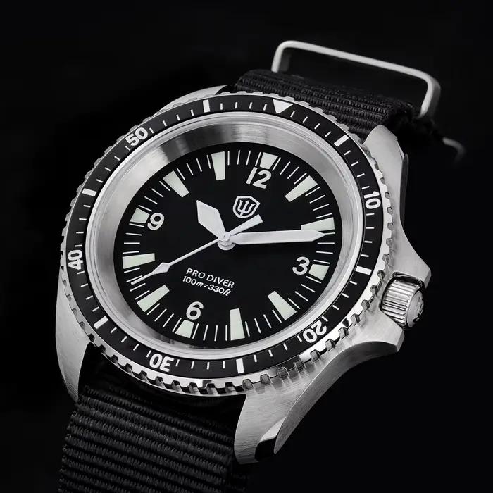 Watchdives WD1980 V3 montre Vintage VH31 mouvement à Quartz montres en acier inoxydable saphir lumineux 10Bar montre-bracelet étanche
