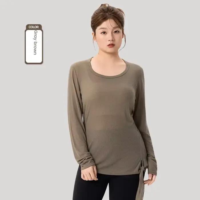 T-shirt de sport léger à manches longues pour femmes