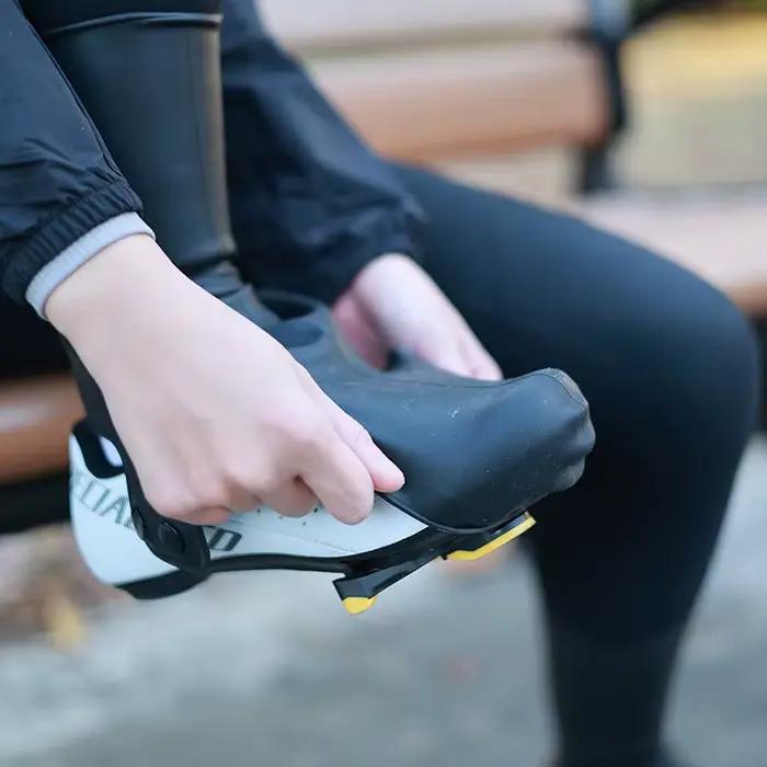 Chaussures de cyclisme sur route couvre-chaussures en Silicone coupe-vent, imperméable et chaud couvre-chaussures de cyclisme couvre-chaussures en Silicone faciles à nettoyer