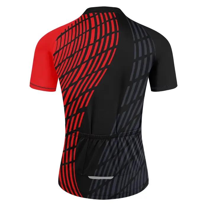 Maillot de cyclisme homme polyester respirant drôle graphique avec poche arrière et bandes réfléchissantes pour VTT et vélo de route printemps été automne