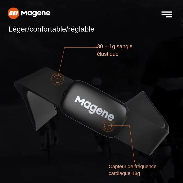 Magene Mover H64 capteur de fréquence cardiaque double Mode ANT Bluetooth avec sangle pectorale ordinateur de cyclisme vélo pour moniteur de sport Wahoo Garmin