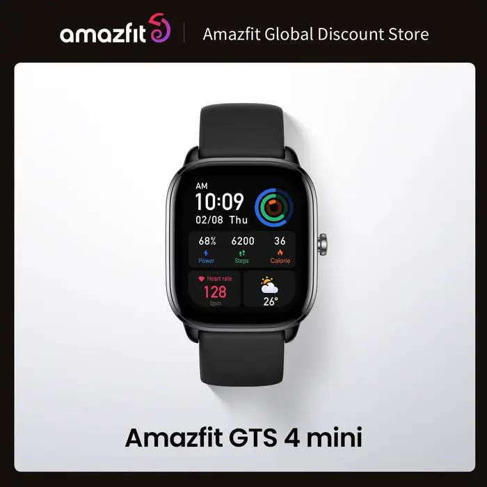 Smartwatch Amazfit GTS 4 Mini avec 120 Modes Sportifs et Suivi du Sommeil pour Hommes et Femmes Occasions Spéciales