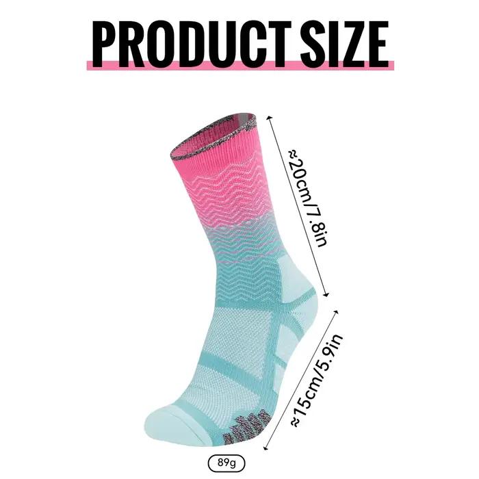 WRELS 1/2/3 chaussettes de sport athlétiques rembourrées chaussettes de course respirantes coussin rembourré évacuation de l'humidité pour la marche randonnée course à pied