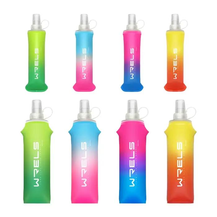 Bouteille d'eau sport pliante en TPU WRELS pour course à pied, camping, randonnée, vélo et fitness occasions spéciales