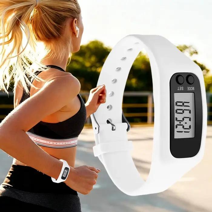 Montre-bracelet podomètre avec écran LCD
