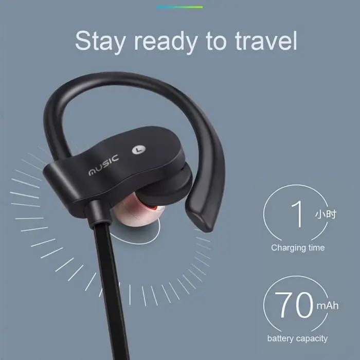 Casque d'écoute Bluetooth sans fil pour le sport