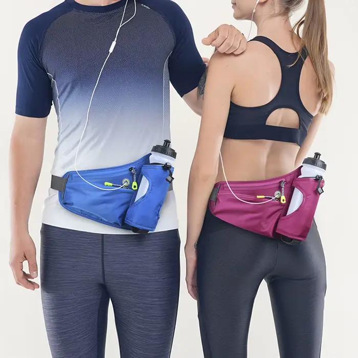 Sac banane de sport avec porte-bouteille d'eau pour homme et femme