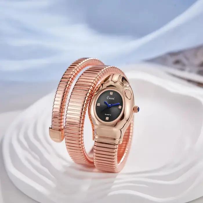 Montre de luxe en acier inoxydable pour femme