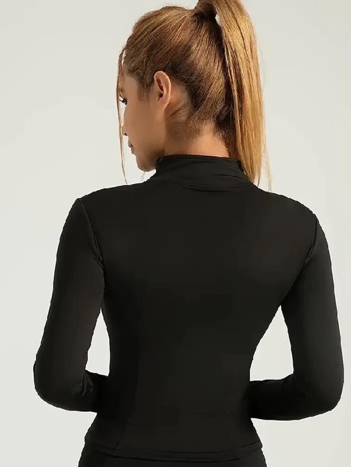 Veste de fitness, haut moulant à séchage rapide pour femmes