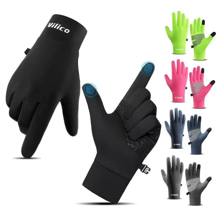 Gants de course antidérapants en tricot chaud pour écran tactile