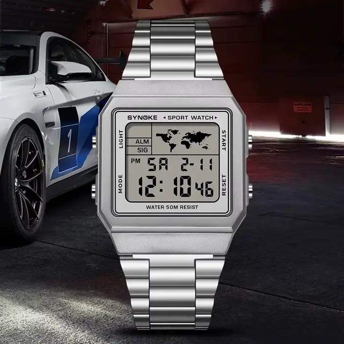 Montres de sport DNono en acier inoxydable pour hommes