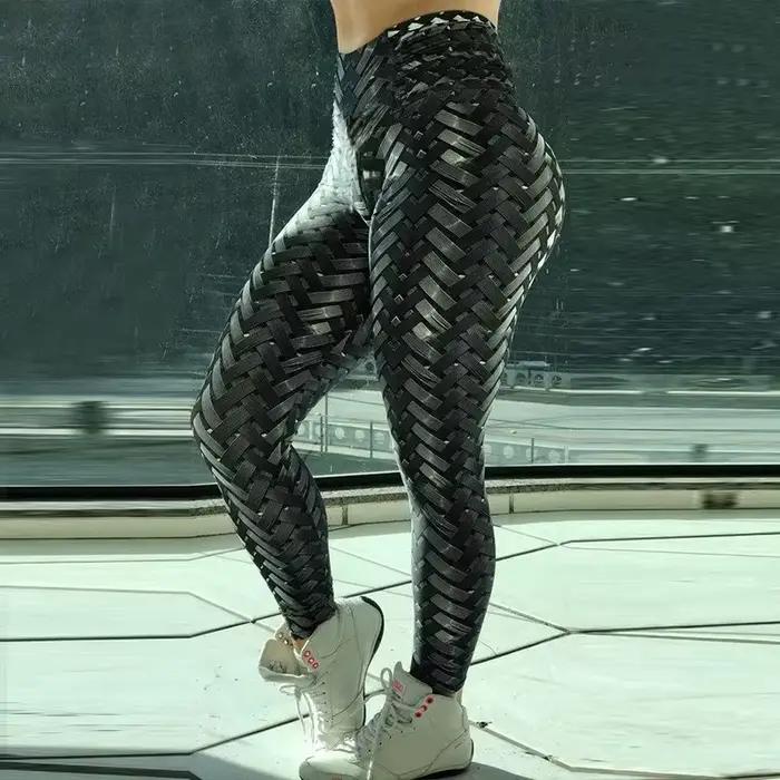 Leggings femmes Sexy Sport gymnastique entraînement imprimer taille haute pantalons de Yoga Fitness Joggings course