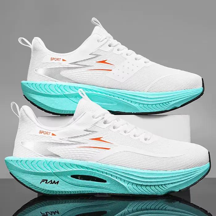 Chaussures de course pour hommes avec plaque en carbone, spécialité marathon, respirantes, légères, confortables, antidérapantes, baskets de loisirs pour femmes