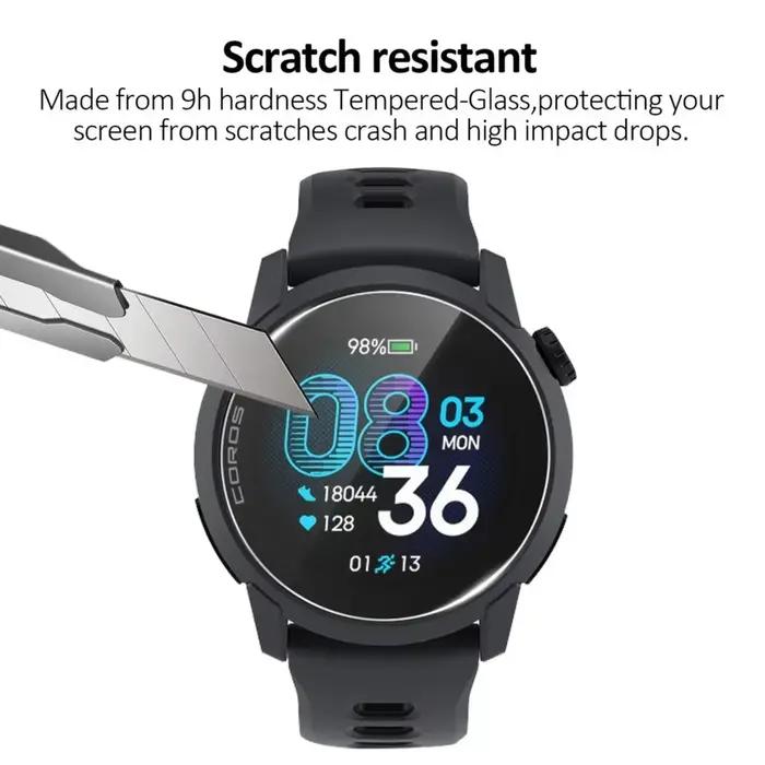 3 pièces 2.5D HD verre clair pour Coros Pace 4 Smartwatch 9H