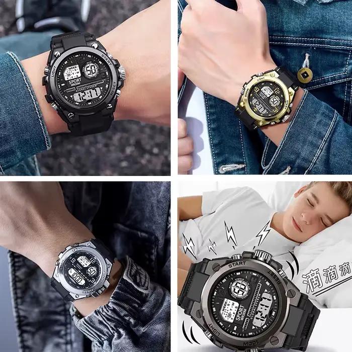 Montre de sport étanche pour hommes et étudiants