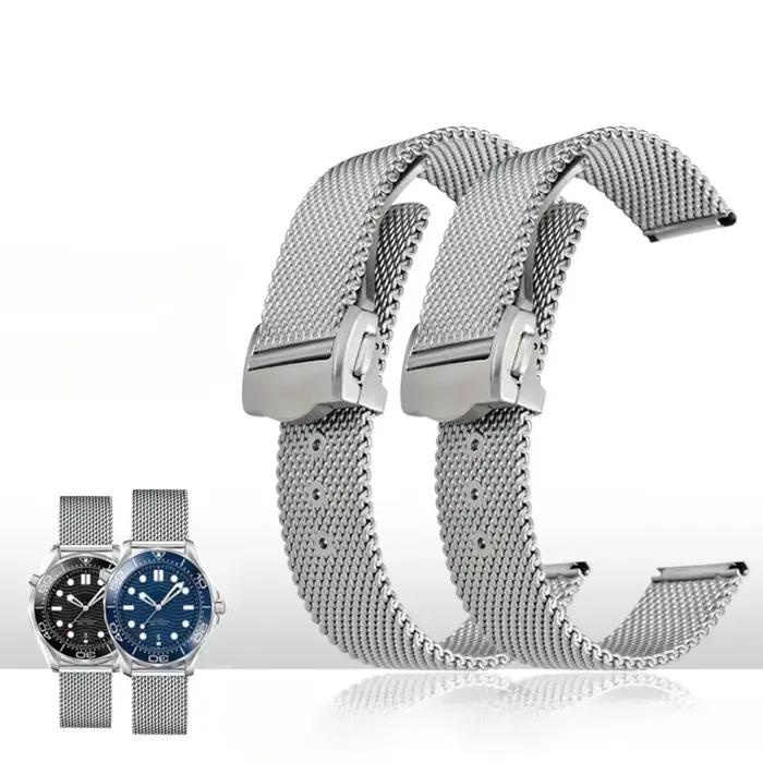 Haima 300 Super Master 007 bracelet de montre pour Omega hommes extérieur étanche acier raffiné observateur Milan maille ceinture 20mm bracelet de montre