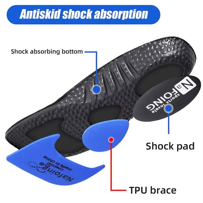 1 paire de semelles intérieures de sport, semelle intérieure élastique de course pour chaussures, Support de voûte plantaire, Absorption déodorante, semelles intérieures respirantes