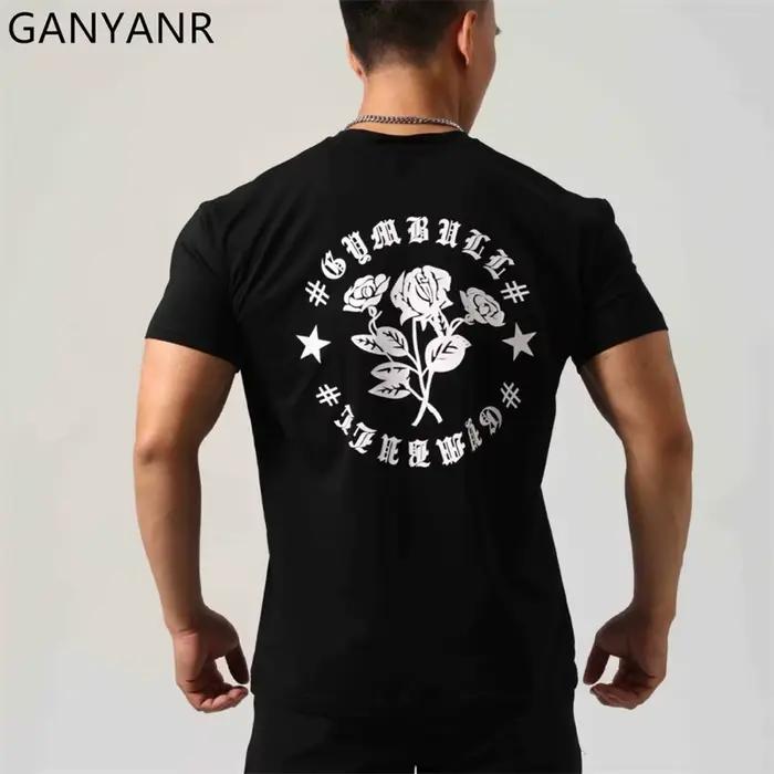 GANYANR T-shirt de course pour hommes Cool