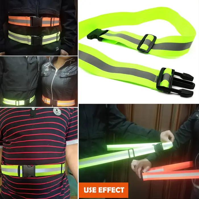 Ceinture réfléchissante, sangle de taille réglable, haute visibilité, ceinture de sécurité réfléchissante pour le cyclisme, la marche du chien, la course