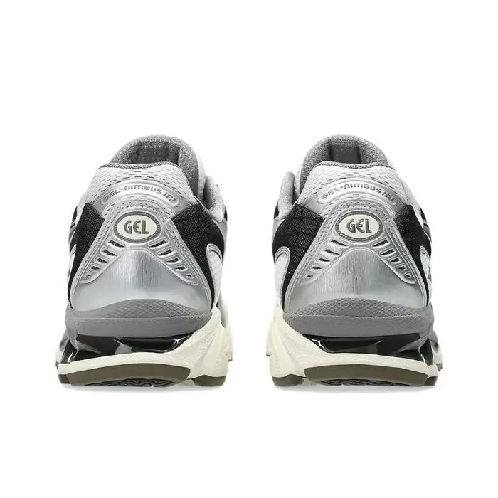 Chaussures de course ASICS GEL-Nimbus 10.1 en polyester argent pour homme et femme, confort, stabilité et style pour vos sorties sportives