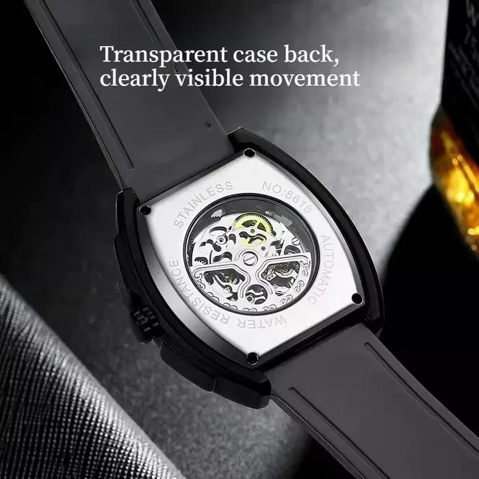 Montre mécanique automatique pour homme AILANG - Cadran squelette tonneau