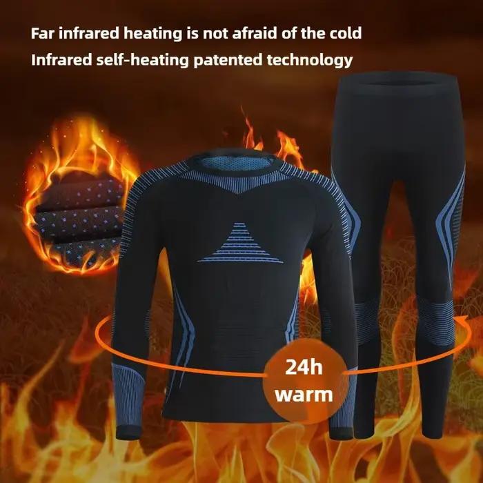 Ensemble de sous-vêtements thermiques pour hommes et femmes